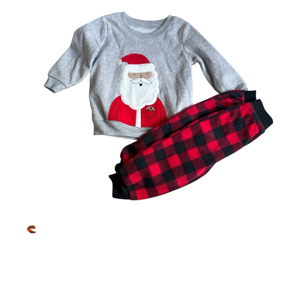 Carter's Santa Set - Gray and Red Checkered